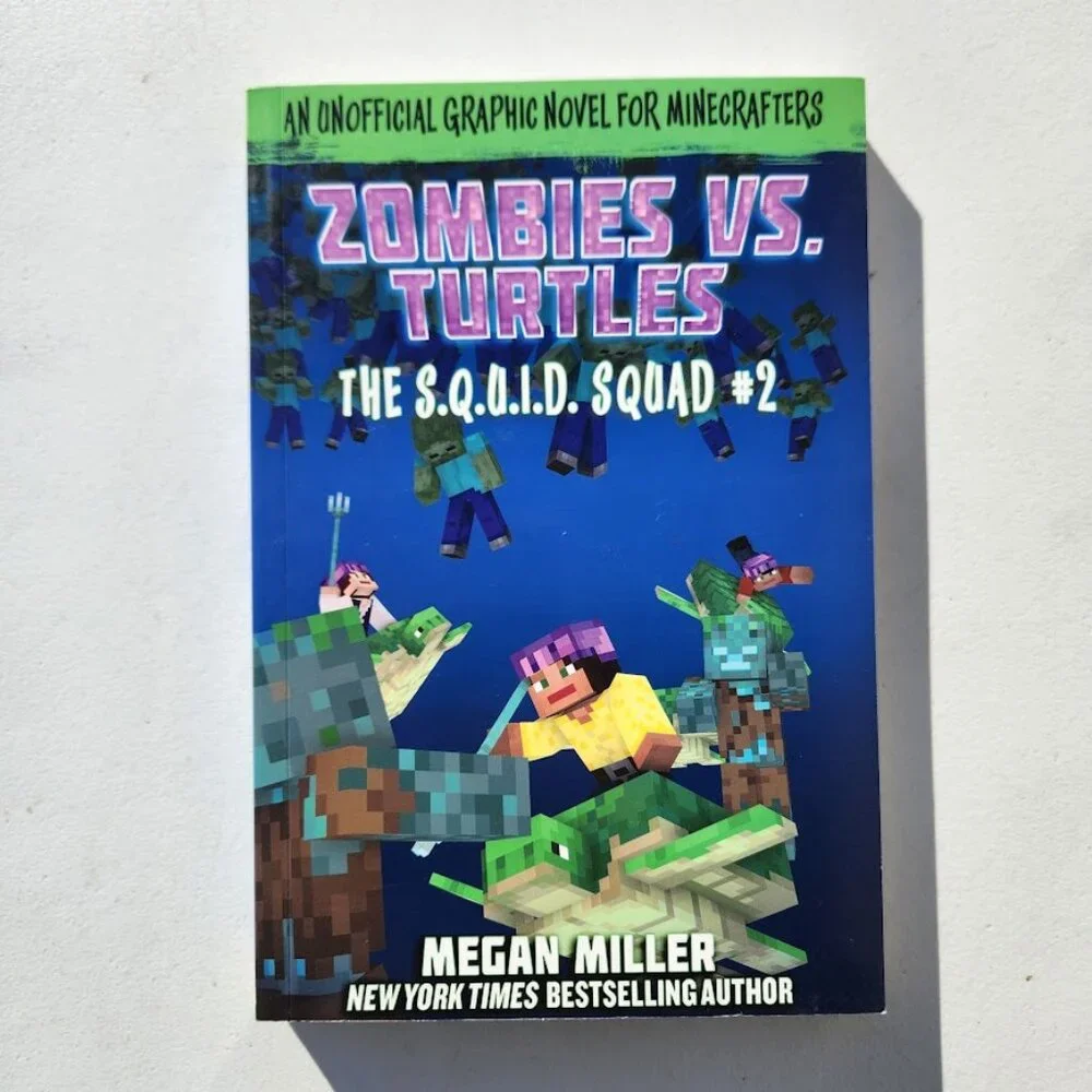 Zombies vs. Turtles Graphic Novel Minecraft Book Comicbook S.Q.U.I.D. Squad Comi